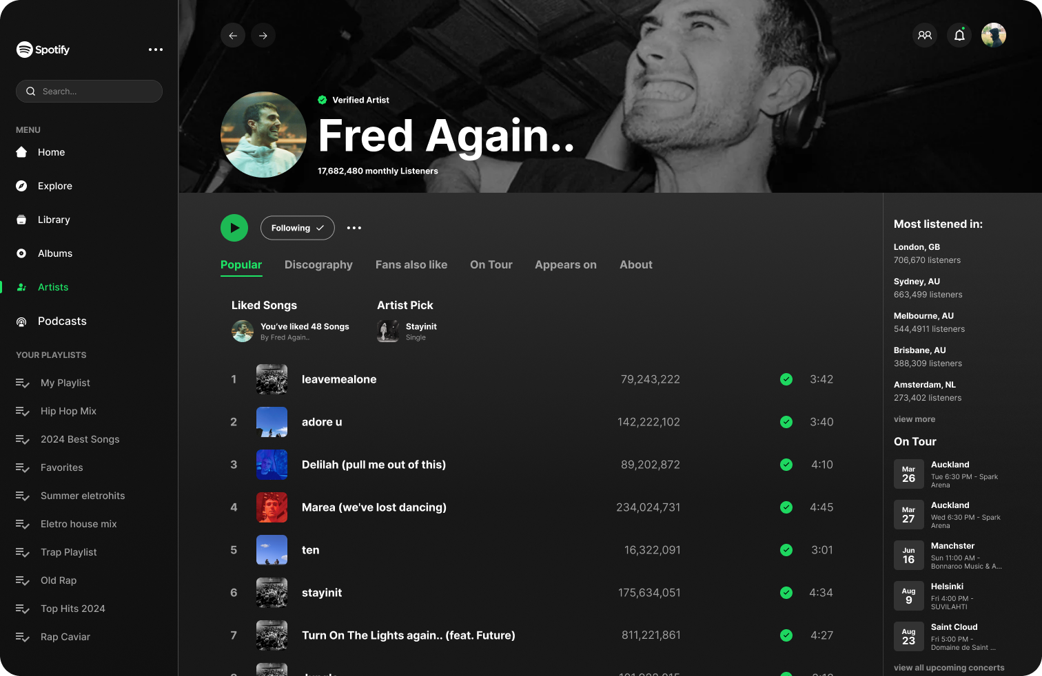 Spotify UI Redesign Concept by Lucas on Dribbble