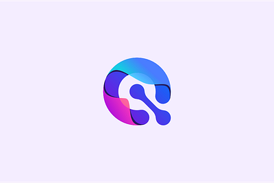 Q Gradient Logo alphabet corporate letter logo q logo transparancy