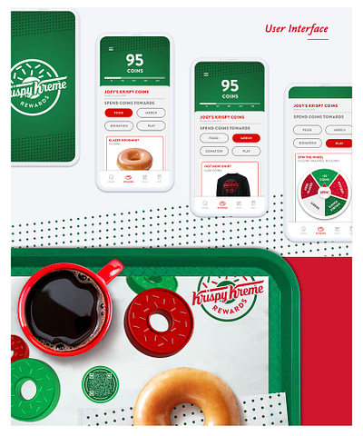 Krispy Kreme Ui app design donuts doughnuts graphic design kreme krispy krispykreme ui ux uxui