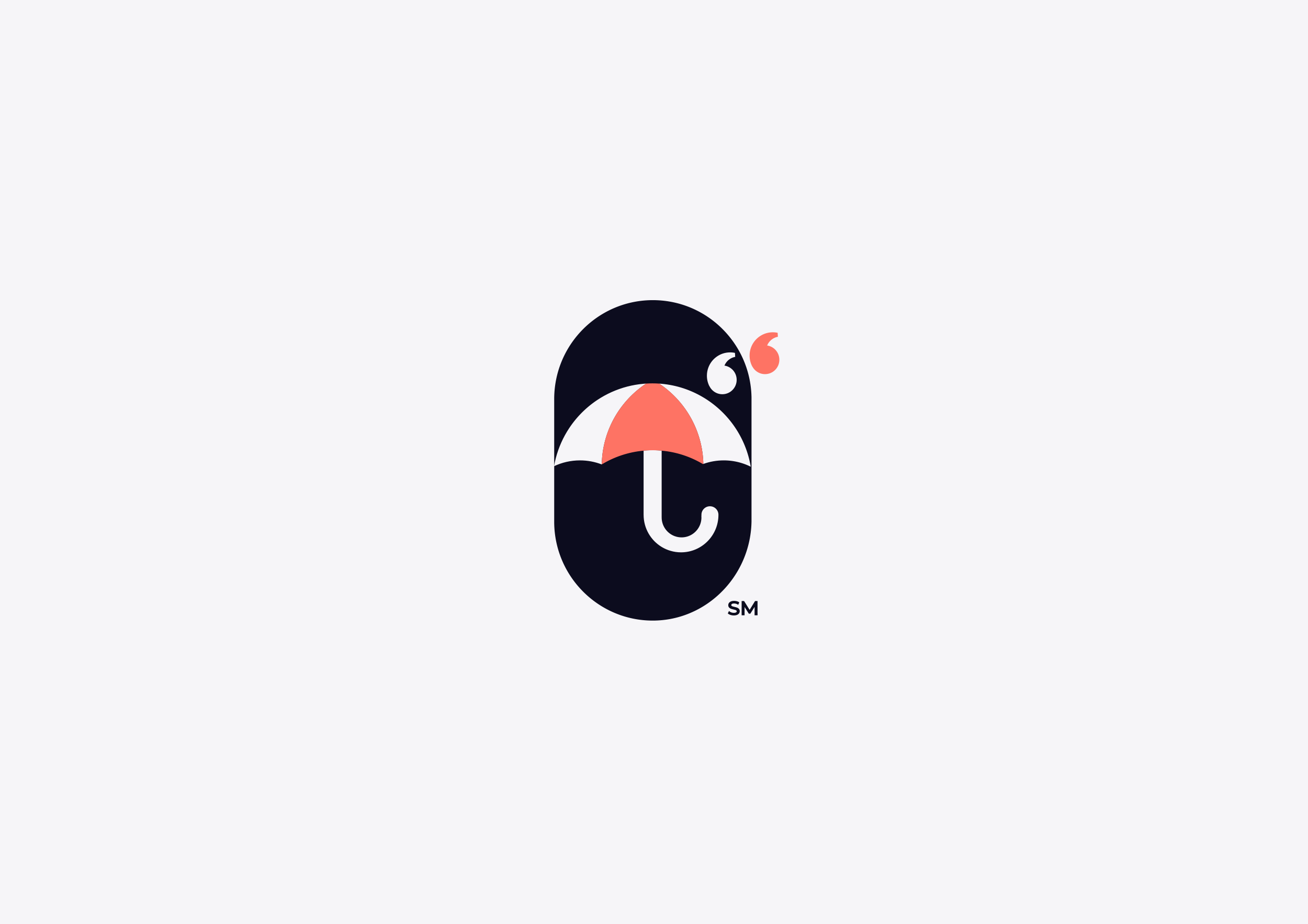 Logo | La Psy Qui Cause℠ brand brand identity branding design graphic identity logo office logo psychology logo quote logo umbrella logo vector