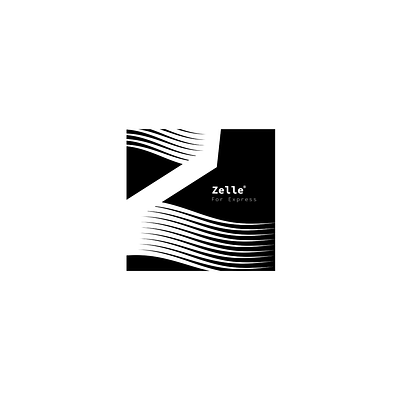 Logo design-Zelle for express branding design graphic design illustration logo typography تايبوجرافي