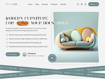Furniture Selling Website bed chair design ecommerce figma furniture furniture selling furniture selling website landing page design landingpage selling sofa table ui design uiux ux web design website website ui website ui design