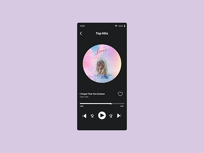 Daily UI 009: Music player daily ui