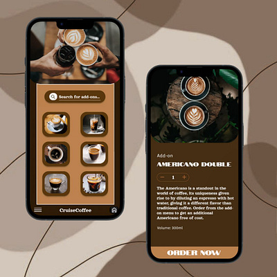 Coffee-ordering User Journey UX Concept app coffee design typography ui user journey ux