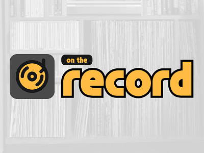 On the Record logo app branding figma logo music vinyl