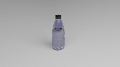 3D modeling of water bottle. 3d 3d modeling blender graphic design project