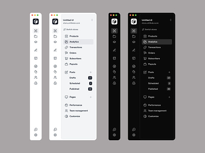 Minimal sidebar navigation — Untitled UI dark mode figma light mode menu minimal nav nav menu navigation product design side nav side navigation sidebar sidenav ui design user interface
