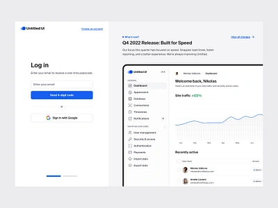 Log in — Untitled UI create account form log in login minimalism onboarding product design sign in signin ui design updates user interface web design