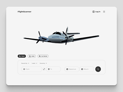 Flight Search Landing Page Hero Section airplane flight flight search flight search engine hero hero section home page landing page ui ui design web design