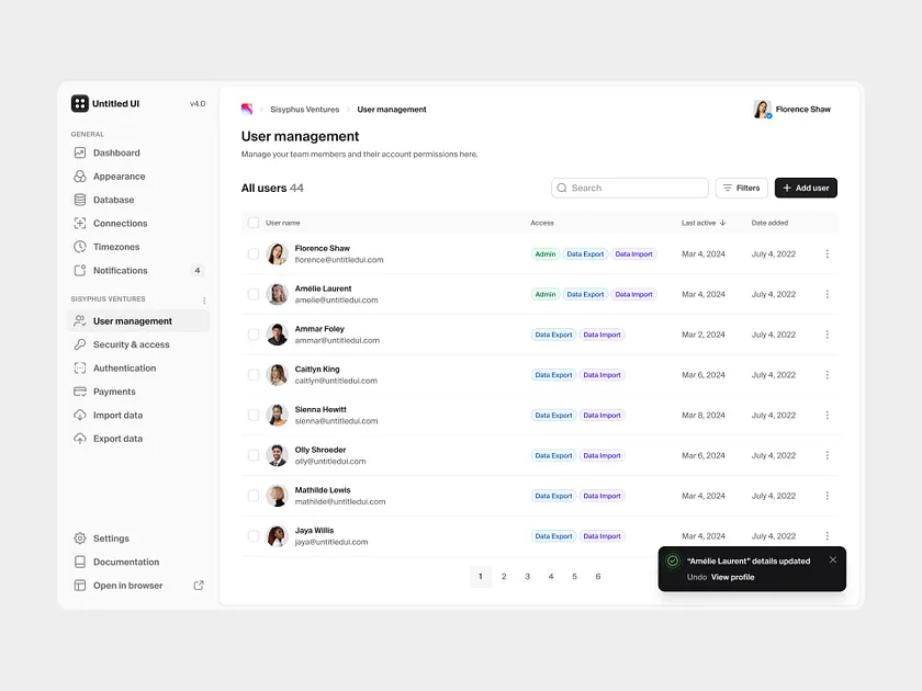 Browse thousands of User Management UI images for design inspiration ...