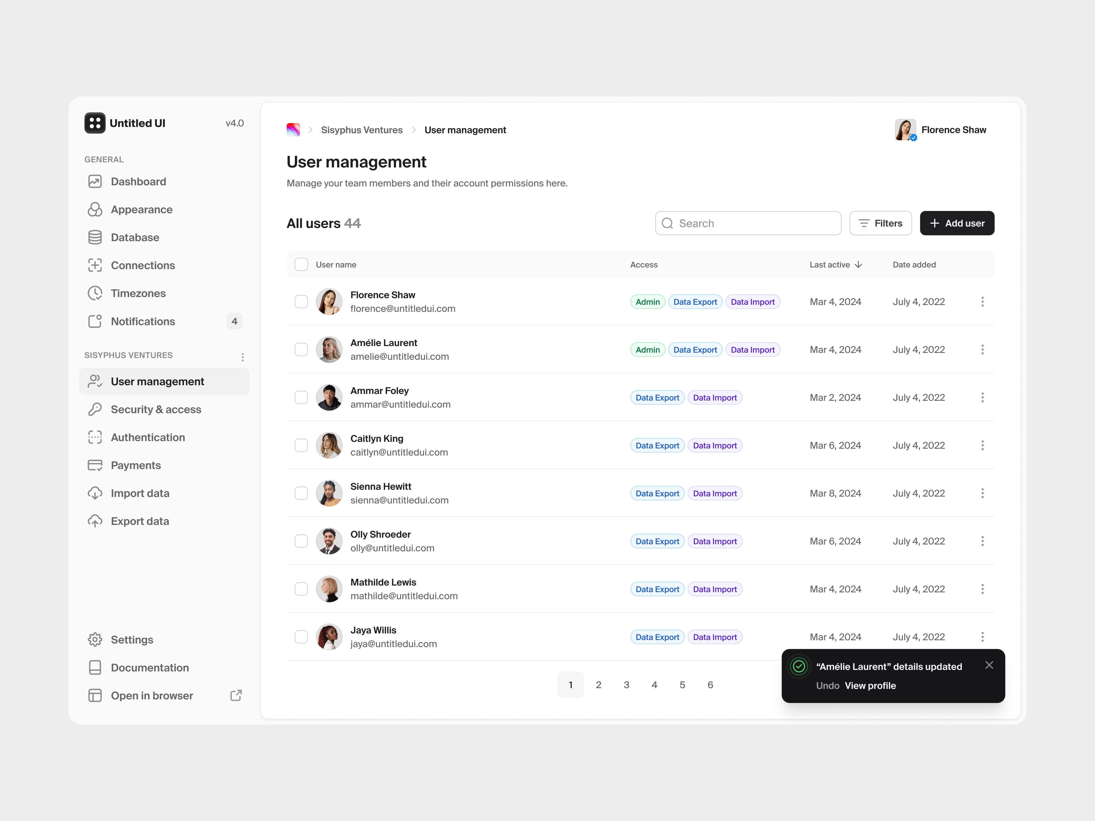 User management — Untitled UI by Jordan Hughes® on Dribbble