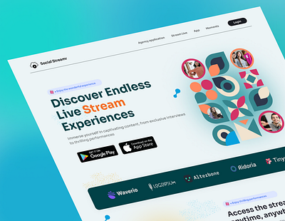 Streamr live stream stream web ui website design