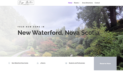 Cape Breton Comforts: Frontpage Introduction graphic design logo ui