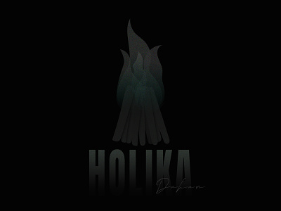 Holi Festival | Holika Dahan black design branding color dark design festival post freelance freelancer graphic designer holi holi festival holika text logo typography