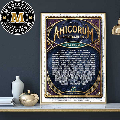 Tomorrowland Winter 2024 Amicorum Spectaculum Full Line Up Home design poster