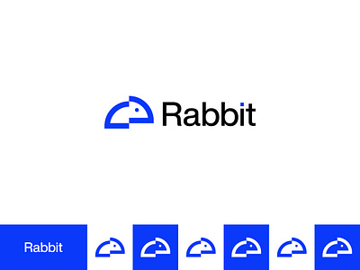 Rabbit - Logo Design Concept animation app icon blue brand identity brand logo branding carracter concept crative design graphic design icon logo logo desgin minimal rabbit unused logo visual identity