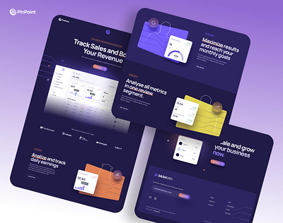 PinPoint Sales Sales Performance Landing Page design aesthetics animation crm design funky landing page minimalism product sale style traffic ui ux visual web3 website