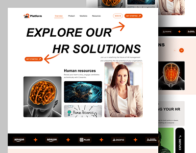 HR Platform - Human Resources Landing Page dashboard figma hr hr platform human resources landing page mobile apps product design responsive saas ui uiux uiux design website