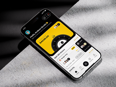 Bill Split App app app design bill split branding daily planner design fintech fintech app graphic design layout listing logo mobile design morden design split app ui uiux user interface wallet app