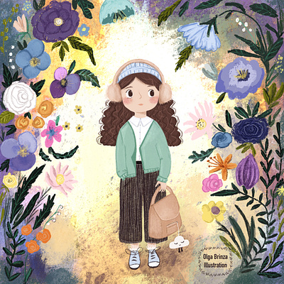 Spring garden art artist character design childrens book concept design drawing illustration kidlit picture book