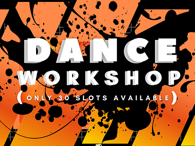 Dance Workshop Poster banner branding dance dance society dance worshop design graphic design illustration poster ui