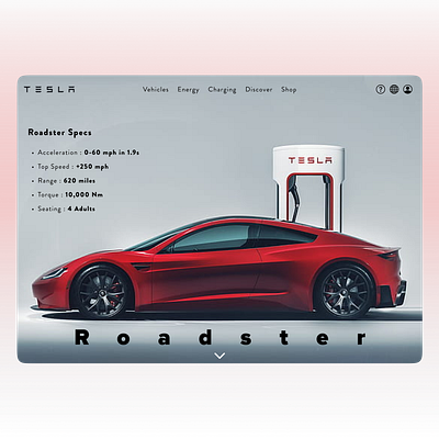 Tesla : Roadster & CyberTruck automotive design branding car cybertruck design interaction design landing page roadster tesla ui uidesign user interface web webdesign