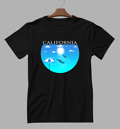 california tshirt america branding california custom design facebook graphic design illustration losangeles marketing seabeach tshirt typography