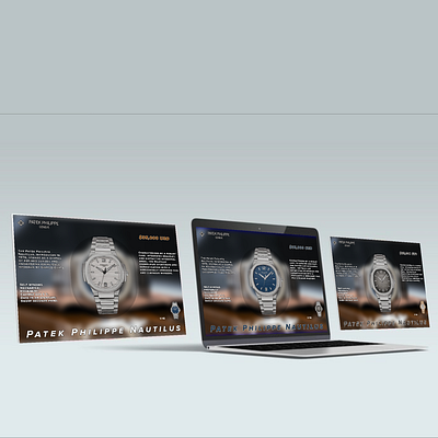 Patek Philippe Nautlis branding design figma landing page patek philippe ui uidesign uiux user interface watch web webdesign