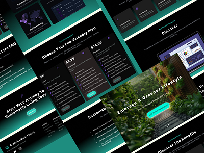 GreenHarbor Living branding design eco figma green living landing page ui uidesign web webdesign