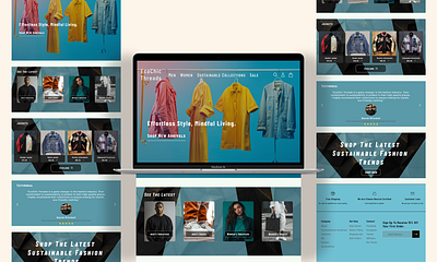 EcoChic Threads branding cloth clothing site design ecommerce site figma landing page ui uidesign web webdesign website