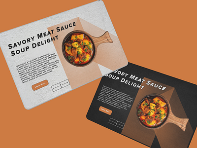 Umami Infusion: Savory Meat Sauce Soup Delight branding design figma food landing page meat ui uidesign user interface web webdesign