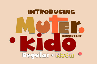 Muter Kido - Display Cute Fonts bold sans serif chic display font happy kids font muter kido display cute fonts neon font new year sans serif font typeface