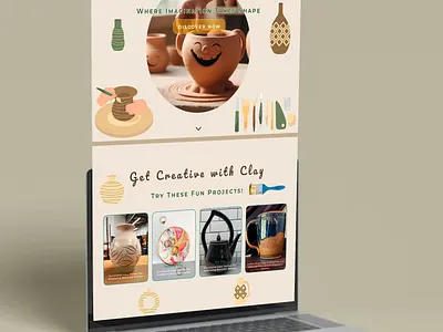 ClayCrafts: Artisan Pottery Delights branding design figma landing page pottery ui uidesign user interface web webdesign