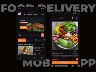 Food Delivery Mobile App app design graphic design typography ui ux