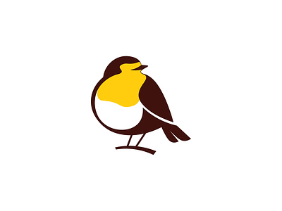 Robin bird logo american robin bird logo brand identity branding creative bird logo cute design european robin illustration little little bird logo logo design minimal bird logo minimal logo modern logo robin bird simple logo small bird yellow robin