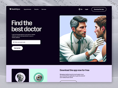Health Sync - Landing Page after effects ai animation app creative homepage landing page motion graphics redesign responsive ui user experience ux web webpage website