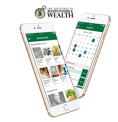 Institute of Responsible Wealth (IRW) Mobile App Design iorw mobile app podcast app podcasts resonsible wealth ui