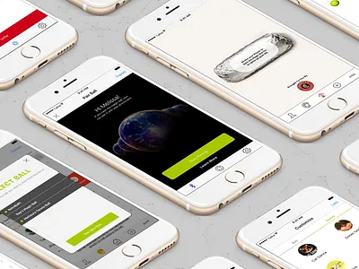 AnsrBall Mobile App UI Design magic ball mobile app ui