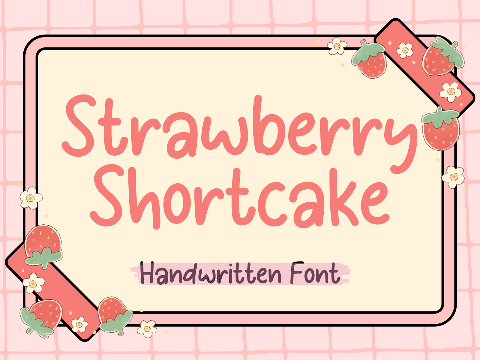 Strawberry Shortcake - cute handwritten font by Brown Cupple on Dribbble