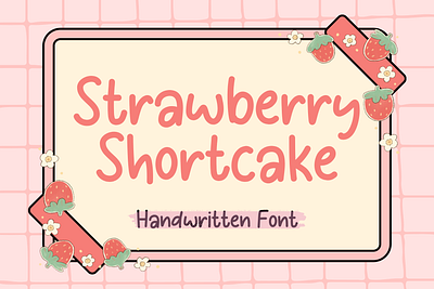 Strawberry Shortcake - cute handwritten font branding font for planner graphic design logo