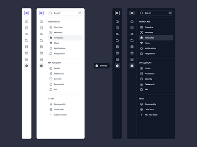 Sidebar Navigations app bar icons navigation product design side sidebar simple sidebar software ui ui design ux ux design