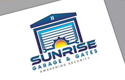 Sunrise Garage & Gates adobe illustator brand identity business logo creative logo design flat design graphic design logo design logo mark minimalism minimalist logo modern logo portfolio visual identity