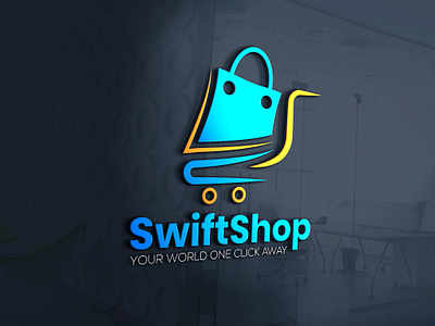 SwiftShop 2d adobe illustator brand identity branding business business logo creative logo design dribbble ecommerce logo flat design graphic design logo logo mark minimalism modern modern logo shop shopping visual design