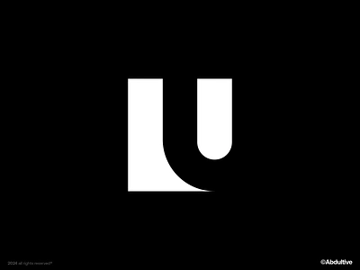 monogram letter U logo exploration .003 brand branding design digital geometric graphic design icon letter u logo marks minimal modern logo monochrome monogram negative space