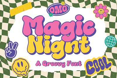 Magic Night is a stylish retro font decorative font