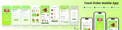 Food Order Mobile App (Complete) animation app branding designed figma illustration mobile app product designed prototype ui user experience user interface ux website designed
