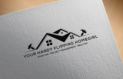 Your Handy Flipping Homegirl 2d adobe illustator brand identity branding business logo creative logo design graphic design logo logo mark minimalism minimalist logo portfolio real state visual design