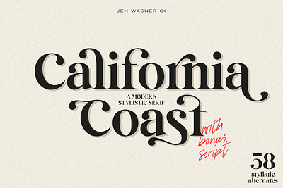 California Coast Modern Serif Font alternates classy decorative decorative font display display font font logo font magazine serif font sharp sharp serif sharp serif font stylish typeface