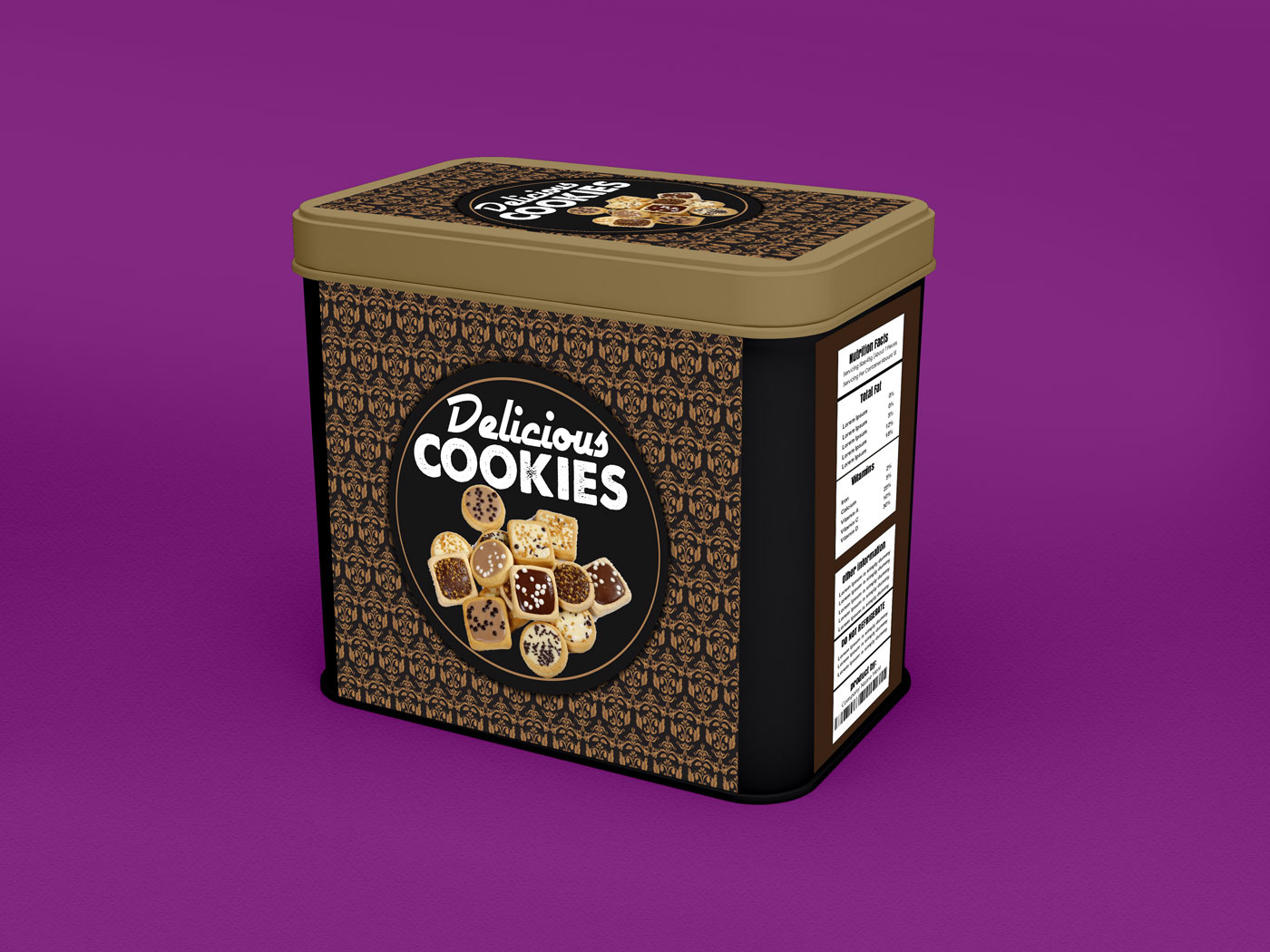 Cookies Tin Box Label Design by Husna Begum on Dribbble