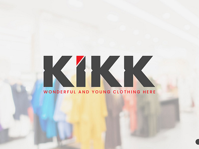 Kikk Clothing brand logo design brand identity creative design elegant graphic design letter lettermark logo minimal minimalist modern modernlogo professional professional logo unique word